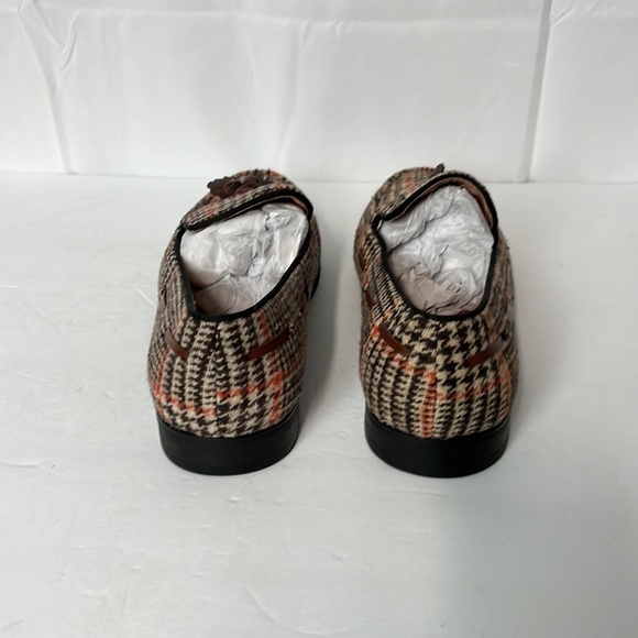 ELANROMAN men’s loafers. Velvet. Hounds tooth, hip-hop fashion, tassels. main image 5